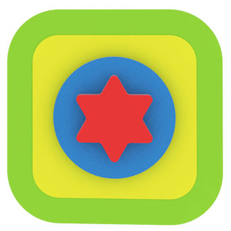 Moje první puzzle - Tvary čtverec/hvězda zelená