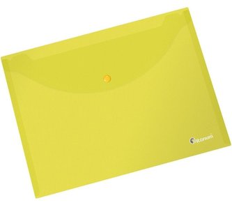 Teczka kopertowa A4 transparentna żółta