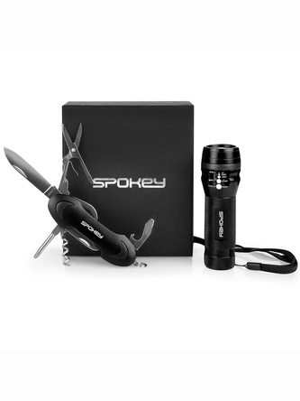 Spokey - ZOOM Sada multifunkčního nářadí nůž+baterka