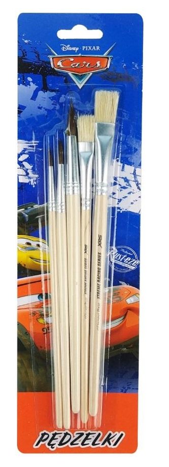 Pędzelki z naturalnego włosia Cars 5szt