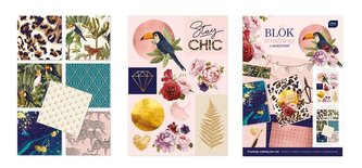 Blok kreatywny A4 z naklejkami Art Deco