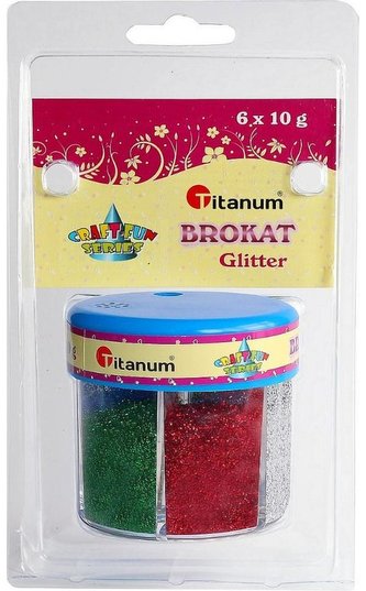 Brokat w pojemniku 6 kolorów