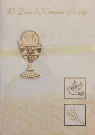 Karnet Komunia Premium B6 + koperta wzór nr 003