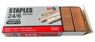 Zszywki galwanizowane 24/6 1000szt M&G;