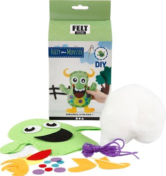 Zestaw filcowy potworek - Fuzzy zielony