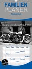 Harley Davidson WLA 750 in Schwarzweiss - Familienplaner hoch (Wandkalender 2021 , 21 cm x 45 cm, hoch)