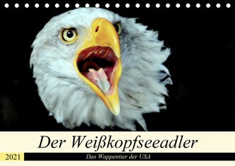 Der Weißkopfseeadler - Das Wappentier der USA (Tischkalender 2021 DIN A5 quer)