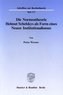 Die Normentheorie Helmut Schelskys als Form eines Neuen Institutionalismus
