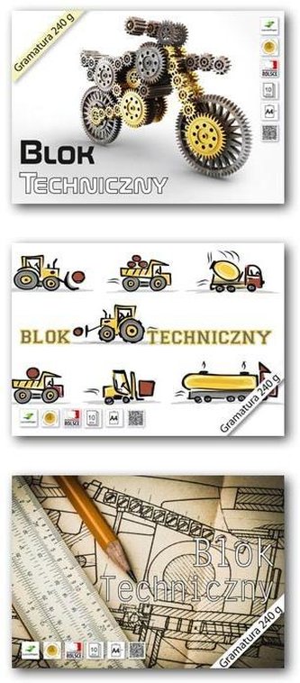 Blok techniczny biały A3/10K (10szt) LUCRUM