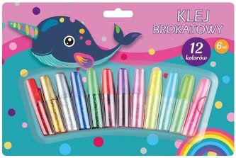 Klej brokatowy 6ml 12 kolorów