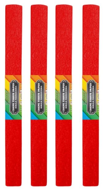 Bibuła marszczona 08 czerwona ciemna (10szt)