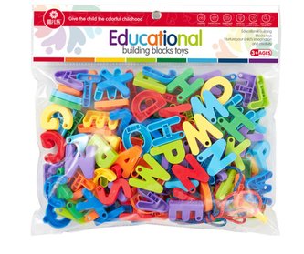 Klocki - alfabet 140 elementów