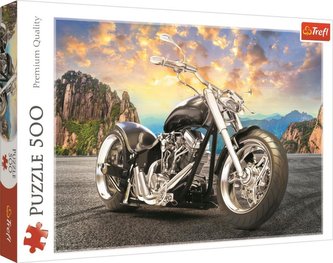 Puzzle: Čierna motorka 500 dielikov