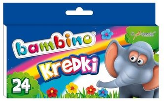 Kredki świecowe 24 kolory BAMBINO