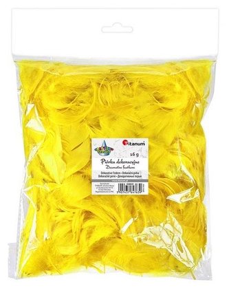 Piórka puch 16g żółte