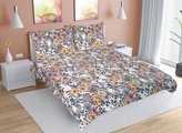 Povlečení krepové na dvoudeku - louka - 1x 240x220, 2ks 70x90 cm (240 cm šířka x 220 cm