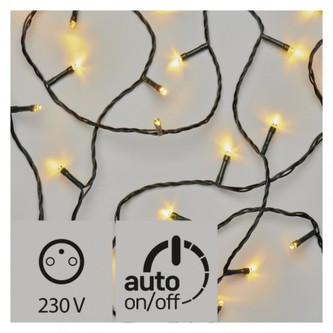 LED vánoční řetěz, 24m, teplá bílá, časovač