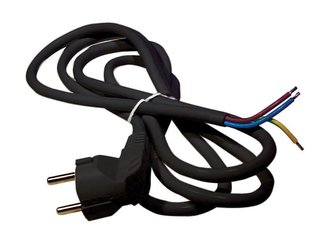 Flexo šňůra PVC 3× 1,5mm2, 2m, černá