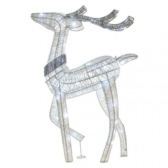 LED vánoční 3D sob, 76cm, vnitřní, studená bílá, časovač