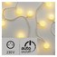 LED světelný cherry řetěz – kuličky 2,5cm, 4m, teplá b.,čas.