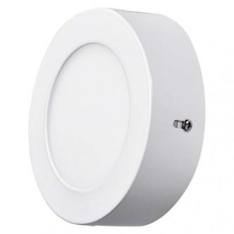LED panel 120mm, kruhový přisazený bílý, 6W neutrální bílá