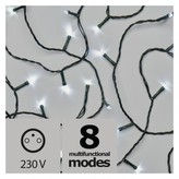 LED vánoční řetěz, 24m, studená bílá, programy