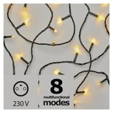 LED vánoční řetěz, 18m, teplá bílá, programy