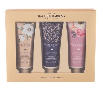 Baylis & Harding Royale Garden krém na ruce Royal Garden Lemon Blossom & White Rose 50 ml + krém na ruce Royal Garden Daisy & Elderflower 50 ml + krém na ruce Royal Garden Lavender & Geranium 50 ml