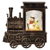 LED vánoční mašinka 17x16cm, 3x AA, vnitřní, teplá bílá