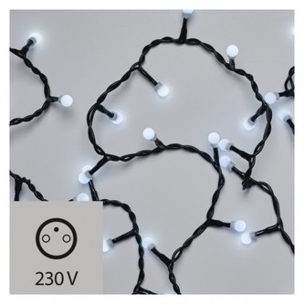 LED vánoční cherry řetěz – kuličky, 5m, vnitřní, studená b.