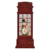 LED vánoční telefoní budka 25x10cm, 3x AA, vnitřní, teplá b.