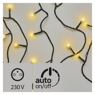 LED vánoční cherry řetěz – kuličky, 30m, teplá bílá, časovač