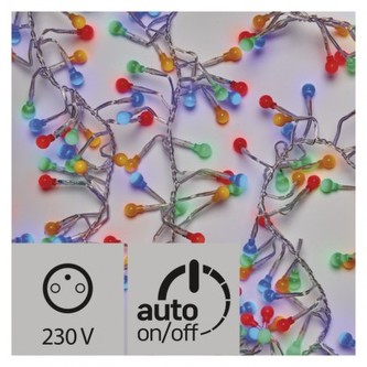 LED vánoční řetěz – ježek, 2,4m, venkovní, multicolor, čas.