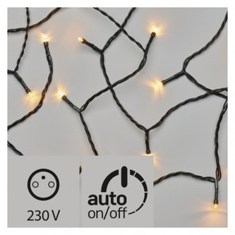 LED vánoční řetěz, 4m, jantarová, časovač
