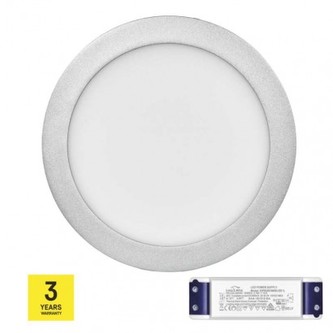 LED panel TRIAK 224mm, kruhový přisazený stříbrný, 18W n. b.