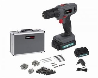 Aku vrtačka Powerplus POWESET1 18 V + 153ks příslušenství