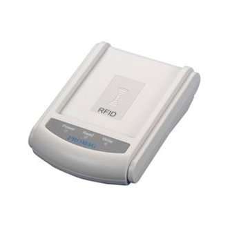 Čtečka Giga PCR-340, RFID, 125kHz/13,56MHz, USB-HID, RS232, PS/2, světlá