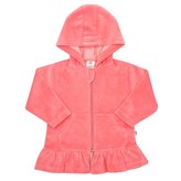 Semišková mikinka s kapucí New Baby Baby růžová - velikost 68 (4-6m)