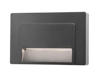 Svítidlo Nova Luce LUTON STEP GREY 3 schodišťové, IP 65, 1,2 W