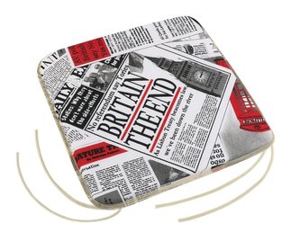 Sedák EMA hladký - noviny červené - 40x40 cm,hladký