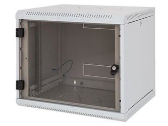 Rack Triton 19\" jednodílný 12U/400mm prosklené dveře, odnímatelné bočnice, šedý