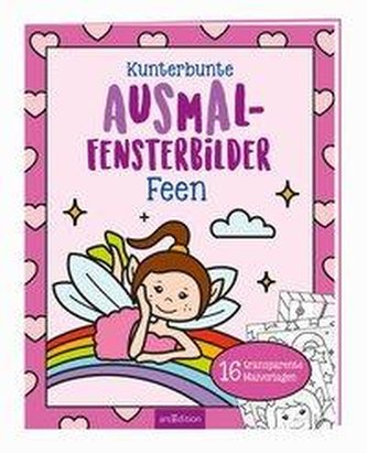 Kunterbunte Ausmal-Fensterbilder - Feen