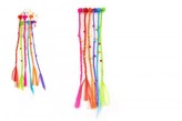 Sponky/Skřipce do vlasů 6ks plast s barevnými copánky 30cm 2 druhy v sáčku