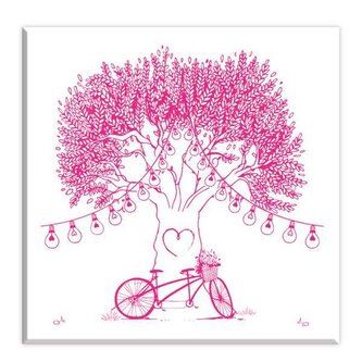 Aladine Dřevěné razítko velikost B - kolo u stromu