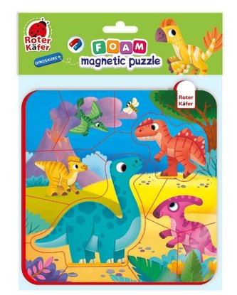 Penové magnetické puzzle. Dinosaury
