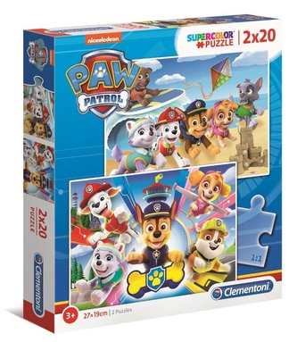 Puzzle 2x20 Super Kolor Paw Patrol