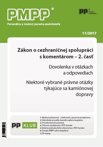 PMPP 11/2017 Zákon o cezhraničnej spolupráci s komentárom - 2.časť PMPP 11/2017 Zákon o cezhraničnej spolupráci s komentárom - 2.časť