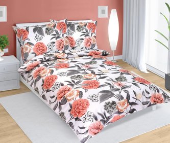 Povlečení bavlněné - pivoňka - 140x220, 70x90