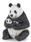 Panda s mláďaťom sediaca