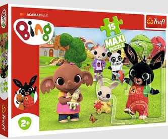 Puzzle 15 maxi Bing s priateľmi TREFL
